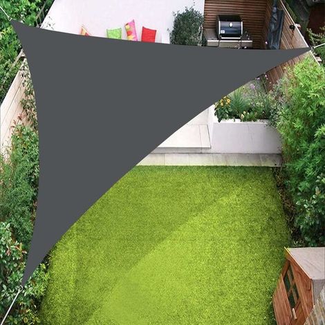 Dreieckiges Sonnensegel, 98 % Uv-schutz, 4 M Lang, Für Terrasse, Rasen, Garten, Innenhof