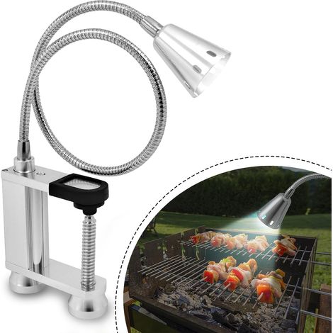 Magnetische Grillleuchte Mit 56 Cm Langem, Flexiblem Schlauch, 12 Superhellen Leds, Flexiblem Schwanenhals, Batteriebetrieben, Für Camping, Grillen Im Innen- Und Außenbereich