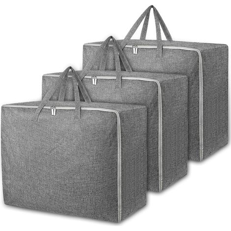 Set Mit 3 Aufbewahrungsbeuteln Für Bettdecken, Aufbewahrungsbeuteln, Kleideraufbewahrungsbeuteln, Wasserdicht Und Staubdicht, Große Aufbewahrungsbeutel Für Kleidung, Bettdecken, Bettwäsche, Decken
