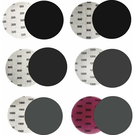 30 Stück Nass-/trockenschleifpapier, Körnung 320/600/800/1200/1500/2000, Schleifscheibe 125 Mm, Schleifpapier, Nass-/trockenschleifpapier Zum Schleifen, Polieren, Entgraten Und Entrosten.