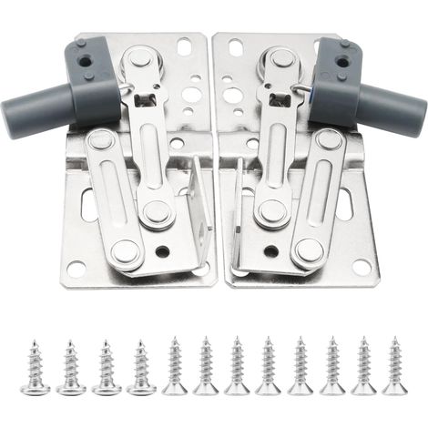 Set Mit 2 Soft-close-drehscharnieren Für Nach Oben Öffnende Schranktüren, Spielzeugkisten, Spülbeckenablagen, Geräuschlos, Mit Schrauben.