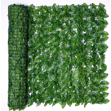 0,5 X 3 M Efeuhecke, Sichtschutz Mit Künstlichen Blättern, Rollenware Für Balkon Und Garten