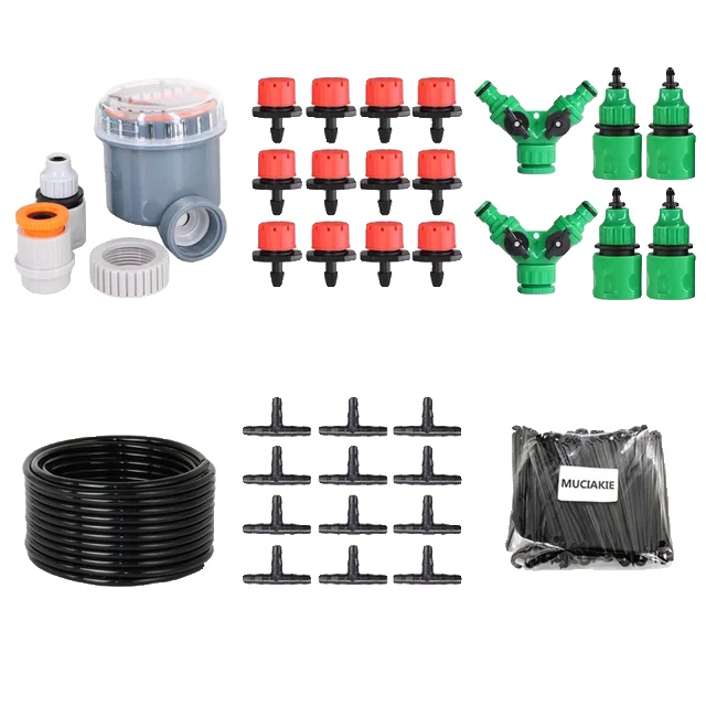 Diy-tropfbewässerungssystem, Einstellbarer Wasserdurchfluss, Komplettes Garten-set, Schnellbewässerungsset