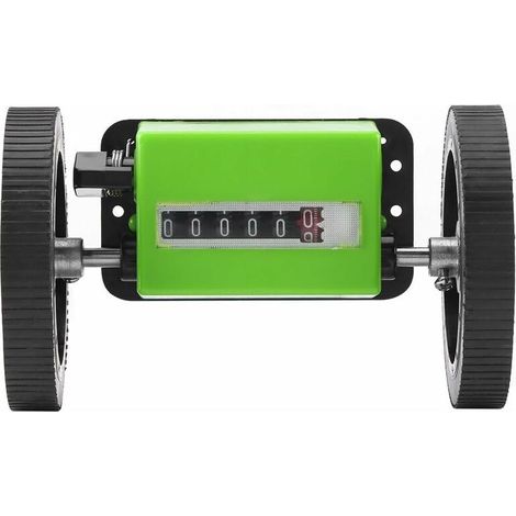 Stück Meterzähler, Mechanischer Längenzähler, Rollenrad, Grün