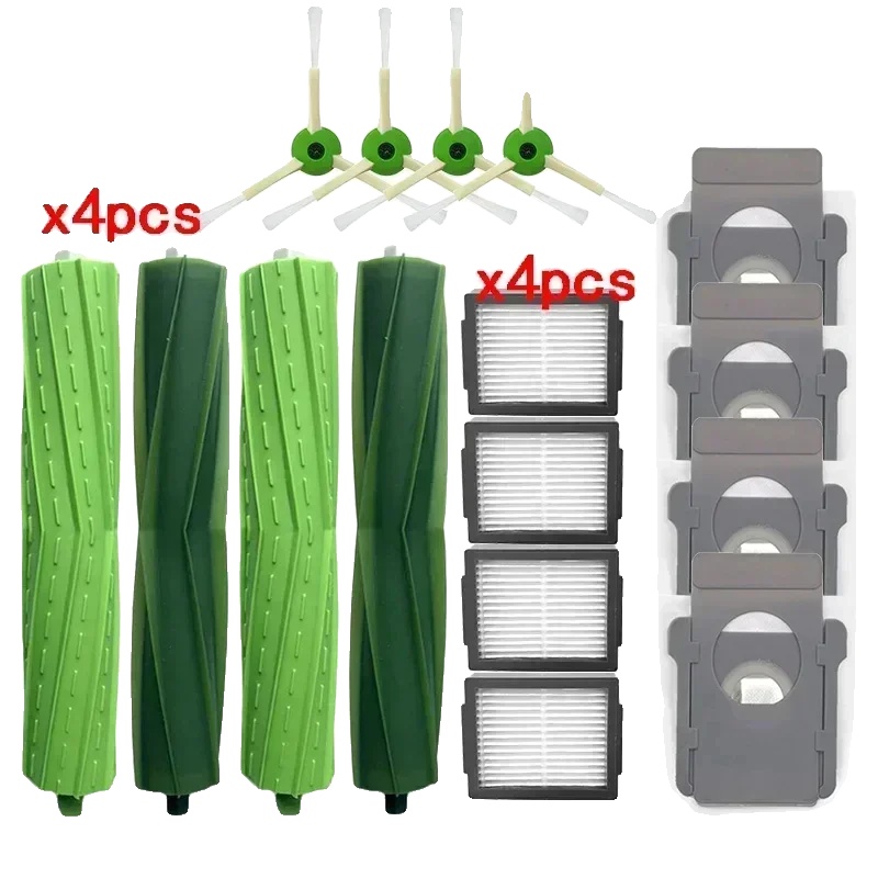 Seitenbürsten-set Mit Hepa-filter, Kompatibel Mit Irobot Roomba E5, E6, E7, I7, I7+, I6, I8, I3, J7, 16-teilig