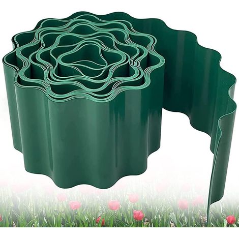 Kunststoff-gartenbegrenzung, 9 M X 10 Cm Flexibler Rasenzaun Für Gartenränder, Blumenbeete Und Diy-gartengestaltung