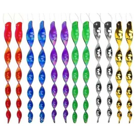 Vogelabwehrmittel, 12 Stück Reflektierende Spiral-vogelscheuchen Zum Verscheuchen Von Vögeln, 6 Farben (30 Cm)
