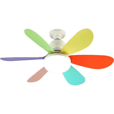 52 Cm Deckenventilator Mit Licht, 30 W Deckenventilatorlampe Mit E27-fassung, Dimmbare Led Für Schlafzimmer, Wohnzimmer, 3 Geschwindigkeitsstufen, 6 Flügel (mehrfarbig, 30 W)