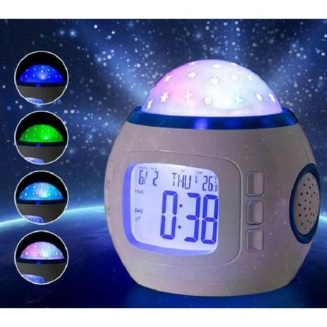 Wecker – A3 – Digitaler Wecker Mit Lampe – Sternenhimmelprojektor – Musik-hintergrundbeleuchtung