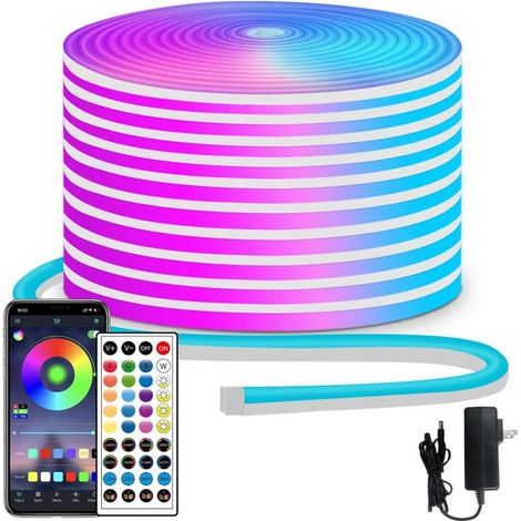 Rgb-neon-led-streifen, 30 Meter Lang, 2400 Leds, Kompatibel Mit App/fernbedienung, Schutzart Ip65.