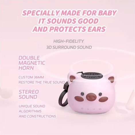 Mini-bluetooth-lautsprecher Im Taschenformat, Niedliches Cartoon-schwein, Kabellose Soundbar, Ip65 Wasserdichter Stereo-lautsprecher, Box