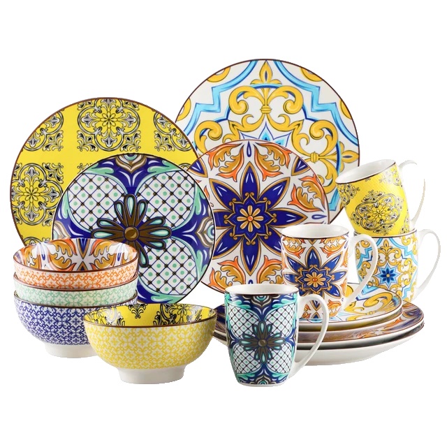 Porzellan-essgeschirr-set, Dekor Jasmine, 16/32/48-teilig