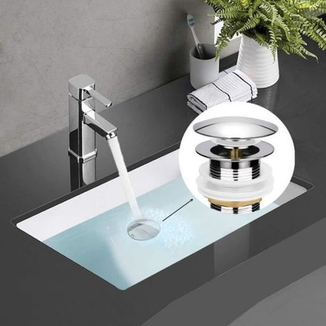 Federbelasteter Ablauf Für Waschbecken – Pop-up-ablauf Mit Klick-klack-mechanismus Und Druckknopf