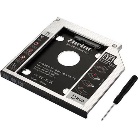 Hdd/ssd-einbaurahmen 2,5" - Zheimo - Chn-dc-2530pe-9.5 - Aluminium - 9,5 Mm - Sata