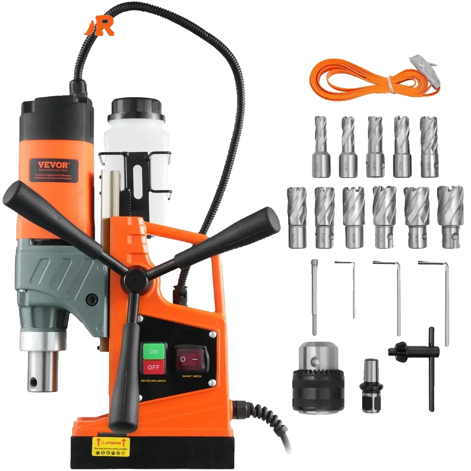 Magnetbohrmaschine, 1450 W Leistung, Maximaler Bohrdurchmesser 40 Mm, Maximale Kernbohrtiefe 50 Mm, Drehzahl 850 U/min, Magnetische Haltekraft 12500 N