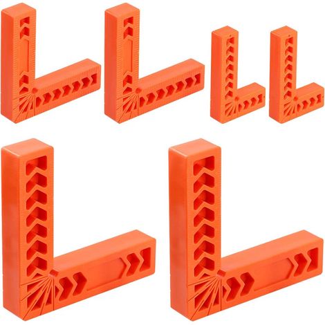 Set Mit 6 90-grad-positionierwinkeln (7,6 Cm, 10,2 Cm Und 15,2 Cm), 90-grad-klemmwinkel Für Holzbearbeitung, Tischlerwerkzeuge, Bilderrahmen, Kisten, Schränke Oder Schubladen