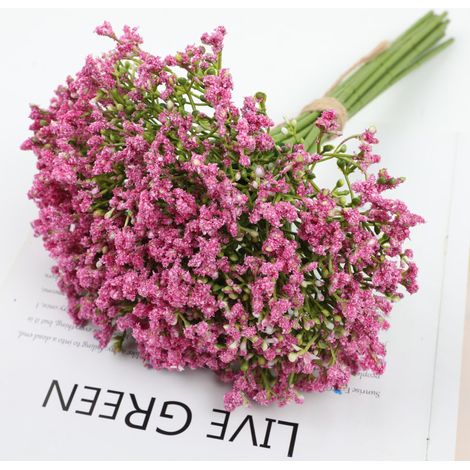 (rose) Realistisch Wirkende Künstliche Schleierkrautzweige Für Hochzeitsfeiern, Blumenarrangements Und Heimdekoration