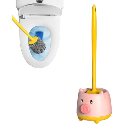 Wc-bürste & Halter, Cartoon-tierdesign, Effektiv Zur Reinigung Von Badezimmer-wc-bürsten Und -haltern Mit Verstellbarem Bürstenkopf