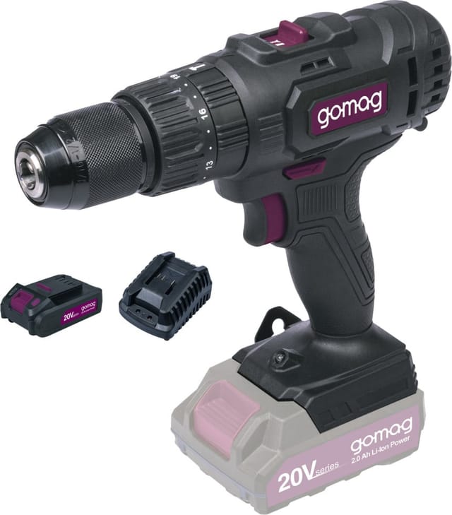 Gomag Akku-Schlagbohrschrauber GO-SBS45 20 V inkl. 2 Ah Starter-Kit Schlagschrauber