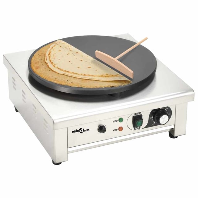Elektrischer Crepe-Maker mit ausziehbarem Tablett 40 cm 3000 w - Vidaxl