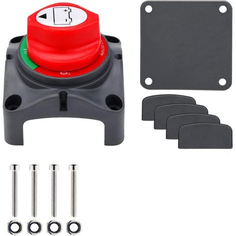 (ein/aus) 1 Stück Batterietrennschalter, 12v-48v-300a Batterietrennschalter, Wasserdichter Hauptschalter Für Wohnmobil, Atv, Auto, Boot, Pkw