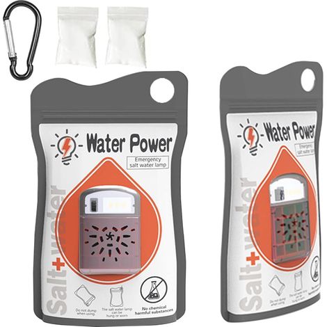 Stück Salzwasserlampe, Außenbeleuchtung, Batterielose Notlampe, Für Outdoor-aktivitäten, Camping, 120 Stunden Batterielebensdauer.