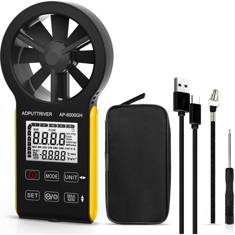 Yf 6000gh Handanemometer, Touchscreen, Tragbares Cfm-anemometer
