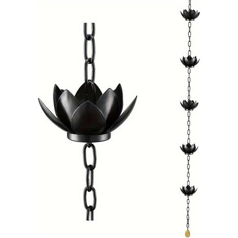 Lotus-regenauffangkette Für Dachrinnen, Dachrinnenersatz, Bypass-auffangbecher, Außendekoration