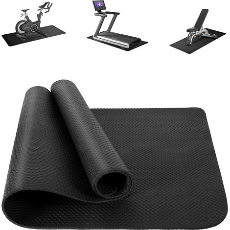 Schwarze, Rutschfeste Und Vibrationsdämpfende Matte (1800 X 600 X 4 Mm) Für Fitnessgeräte, 4 Mm Bodenschutz, Geräuschdämpfung Für Laufbänder Und Heimtrainer