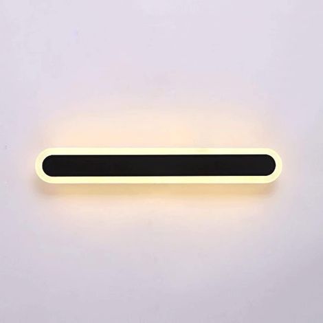 Kreative Lineare Wandleuchte, Warmweiße Led-innenwandleuchte, Schwarze Rechteckige Wandleuchte, Metallwandleuchte, Geeignet Für Schlafzimmer, Wohnzimmer, Treppenhäuser Und