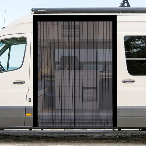 Magnetisches Moskitonetz Für Transporter – 150 X 110 Cm – Selbstschließend – Wetterfestes Material