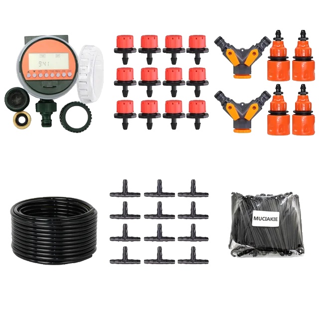 Diy-tropfbewässerungssystem, Einstellbarer Wasserdurchfluss, Komplettes Garten-set, Das Set