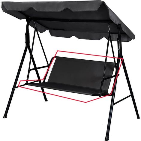 (schwarz, 158 X 52 X 52 Cm) Gartenschaukelsitzbezug, Gartenstuhlbezug, Schaukelsitzbezug, 2- Und 3-sitzer