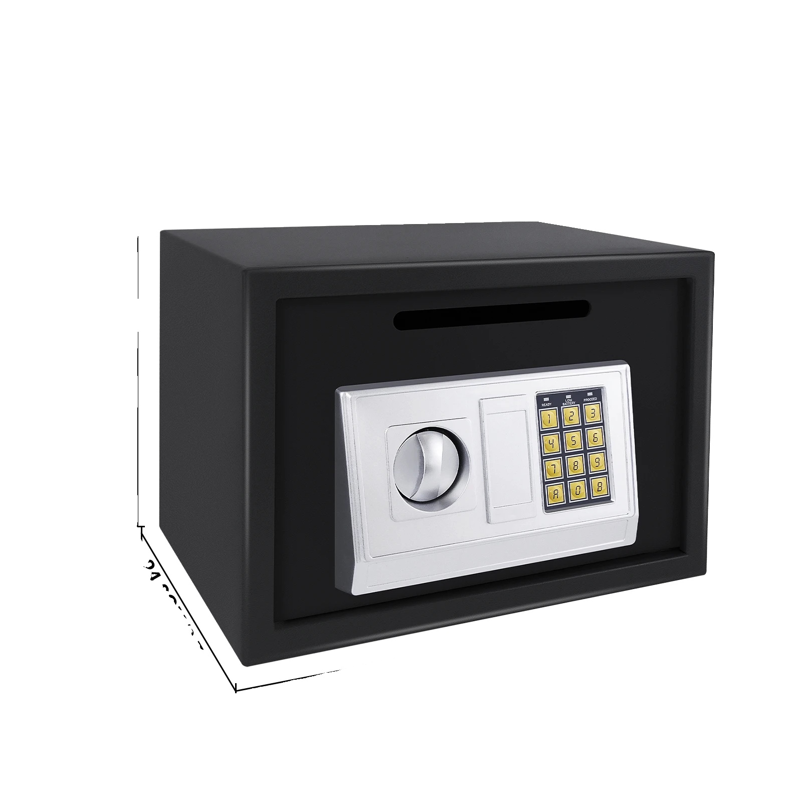Elektronischer Tresor, Zahlenschloss, Gehäuse Aus Legiertem Stahl, Schwarz, 16 L