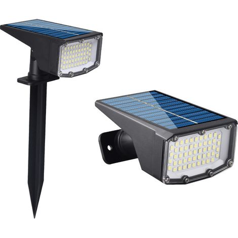 Led-solar-außenstrahler, Ip67 Wasserdicht, 860 Lm, 2 Beleuchtungsmodi Für Garten, Hof, Einfahrt, Weg, Gehweg, Terrasse, 1 Stück