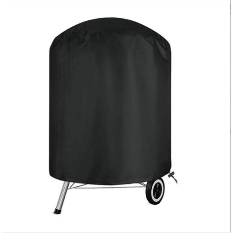 (ø61x72cm) Schwarze, Runde Schutzhülle Für Den Außengrill, Uv-schutz/wasserdicht, 210d Oxford-gewebe, Kompatibel Mit Den Meisten Grills