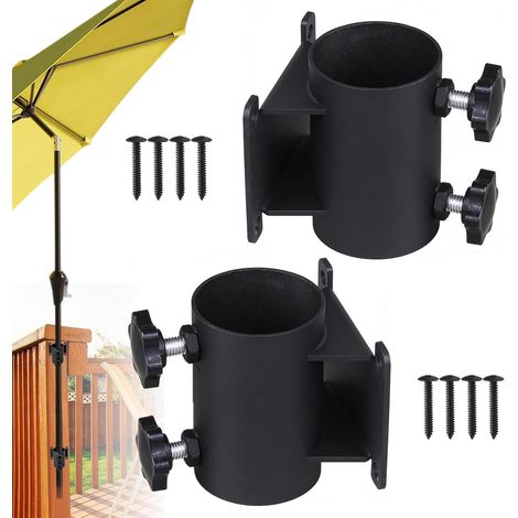 Set Aus 2 Robusten Halterungen Für Sonnenschirme Auf Der Terrasse, Zäune, Balkone, Innenhöfe Usw.