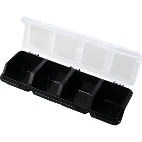 Schraubenorganizer, Aufbewahrungsbox, Schwarz, Werkzeugaufbewahrungsbox, Transportbehälter Mit Deckel Für Gartenwerkbank, Werkstatt