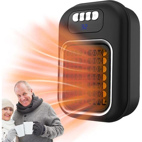 400-w-wandheizgerät Für Den Innenbereich, Kleines Multifunktionales Wandheizgerät Für Innenräume, Wandheizgerät Mit Led-anzeige, Steckdosen-heizgerät Für Den Innenbereich