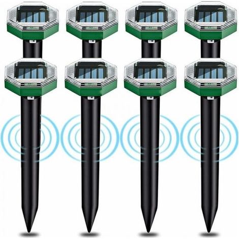Solar-maulwurfabwehrmittel, 8er-packung, Solar-maulwurfabwehrmittel Zur Abwehr Von Maulwürfen, Eichhörnchen Und Wühlmäusen Aus Gärten Und Grünanlagen