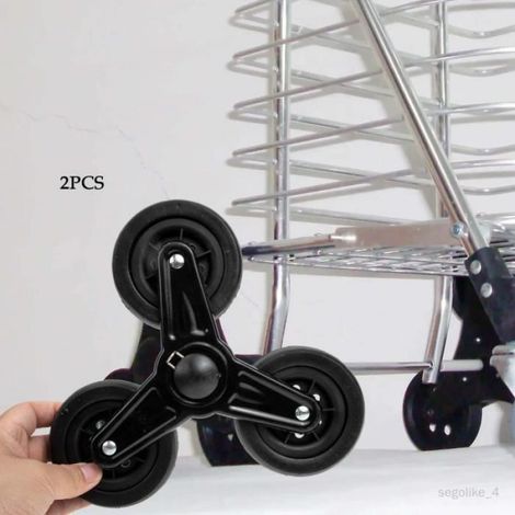 Ersatzräder Für Einkaufswagen, 2 Stück, Ersatzteile, Robustes Zubehör, Schwarz, Einfache Montage, Räder