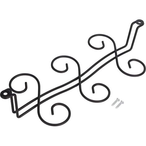 Weinglasständer, 32,8 Cm, Aus Schwarzem Draht, Mit 6 Haken, Zur Aufbewahrung Ihrer Stielgläser Unter Einem Küchenschrank Oder Einer Bar.