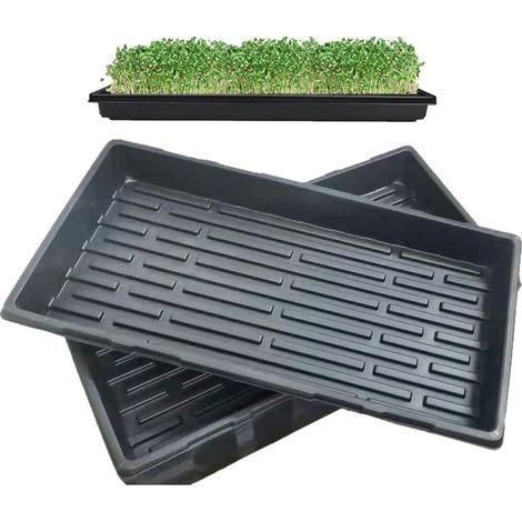 Anzuchtschalen Ohne Abflusslöcher - Ideal Für Pflanzen, Abdeckgärtnerei, Microgreens, Weizen Und Andere Erd- Oder Hydrokultursysteme (10 Stück, Große Größe)