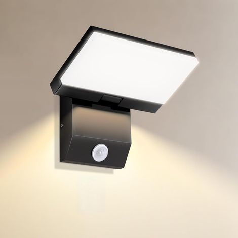 Stück, 36-w-led-wandleuchte, Modern Mit Bewegungsmelder, Warmweiß (3000 K), Ip65 Wasserdicht, Verstellbares Led-panel Für Terrasse, Eingangsbereich, Garten, Balkon