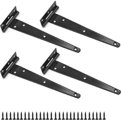 Stück 8-zoll-t-scharniere Aus Metall, Inklusive 28 Schrauben Für Außentore Und Scheunentüren