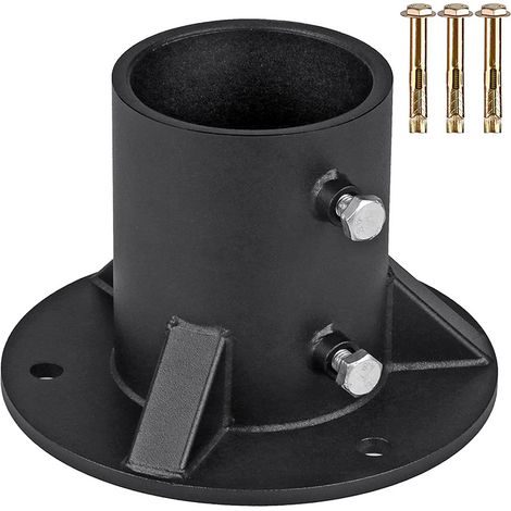 Metallene Geländer-bodenhalterung (52 Mm Innendurchmesser) Für Zaun-/briefkasten-/fahnenmast-montagebasis, Robuster Straßenbeleuchtungs-montageadapter