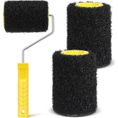 Set Gipskarton-spachtelrollen Und Farbwalzenrahmen, Gipskarton-strukturpinsel Für Modelliermasse, Strukturputze