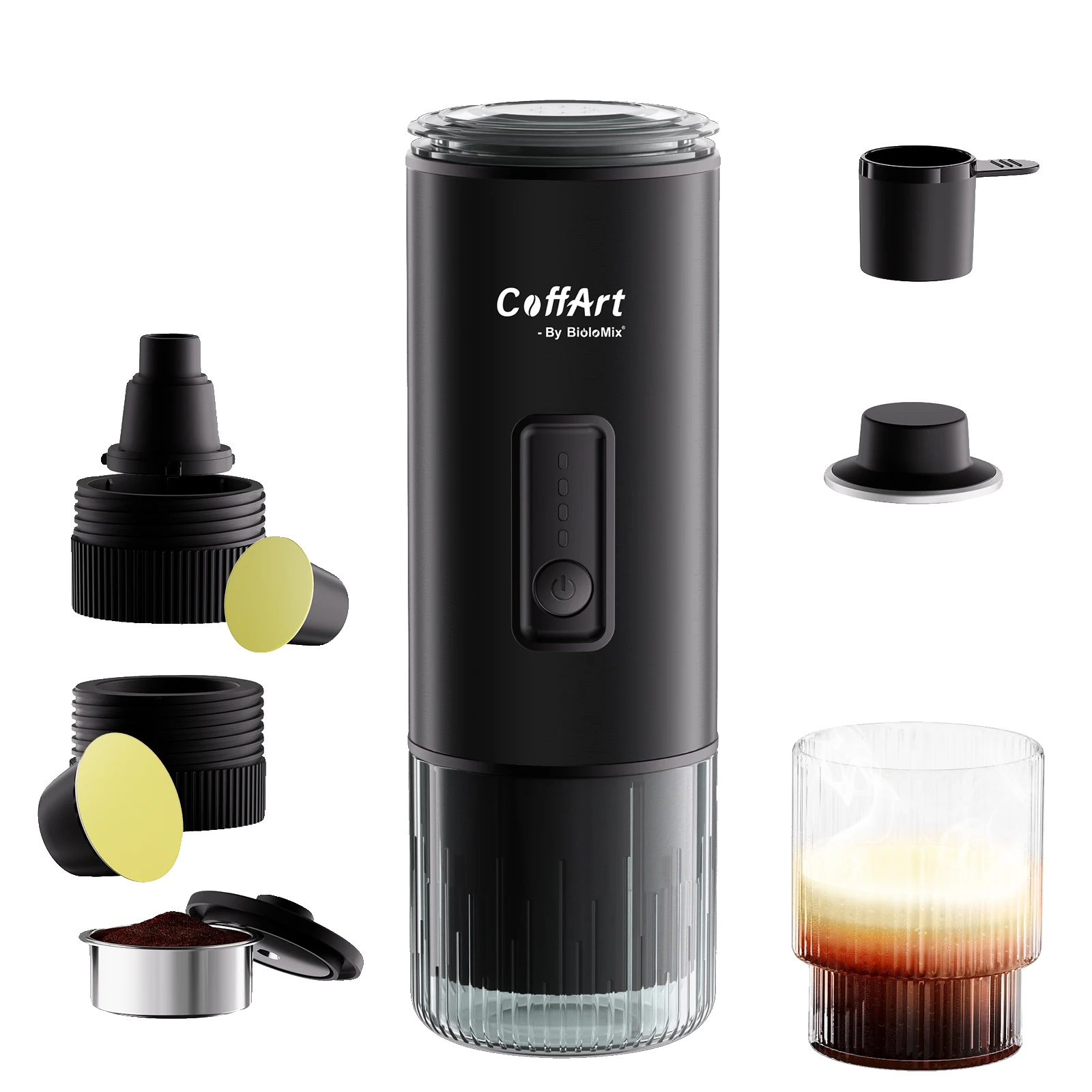 Tragbare Kaffeemaschine, Kompatibel Mit Nespresso- Und Dolce-kapseln, Usb-c, Schwarz