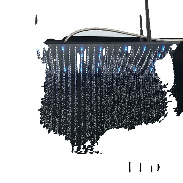 Duschkopf Mit Led-funktion, Regenduschkopf, Schwarz A