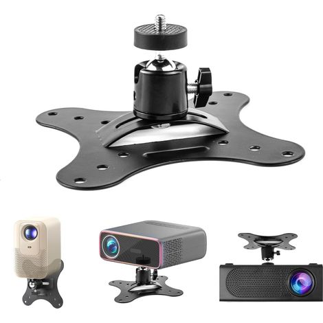 1-teilige Projektorhalterung, Projektorwinkel, 360° Verstellbare Wandhalterung, Projektorständer, Geeignet Für Heimkinos, Spielzimmer Und Büros, Metall